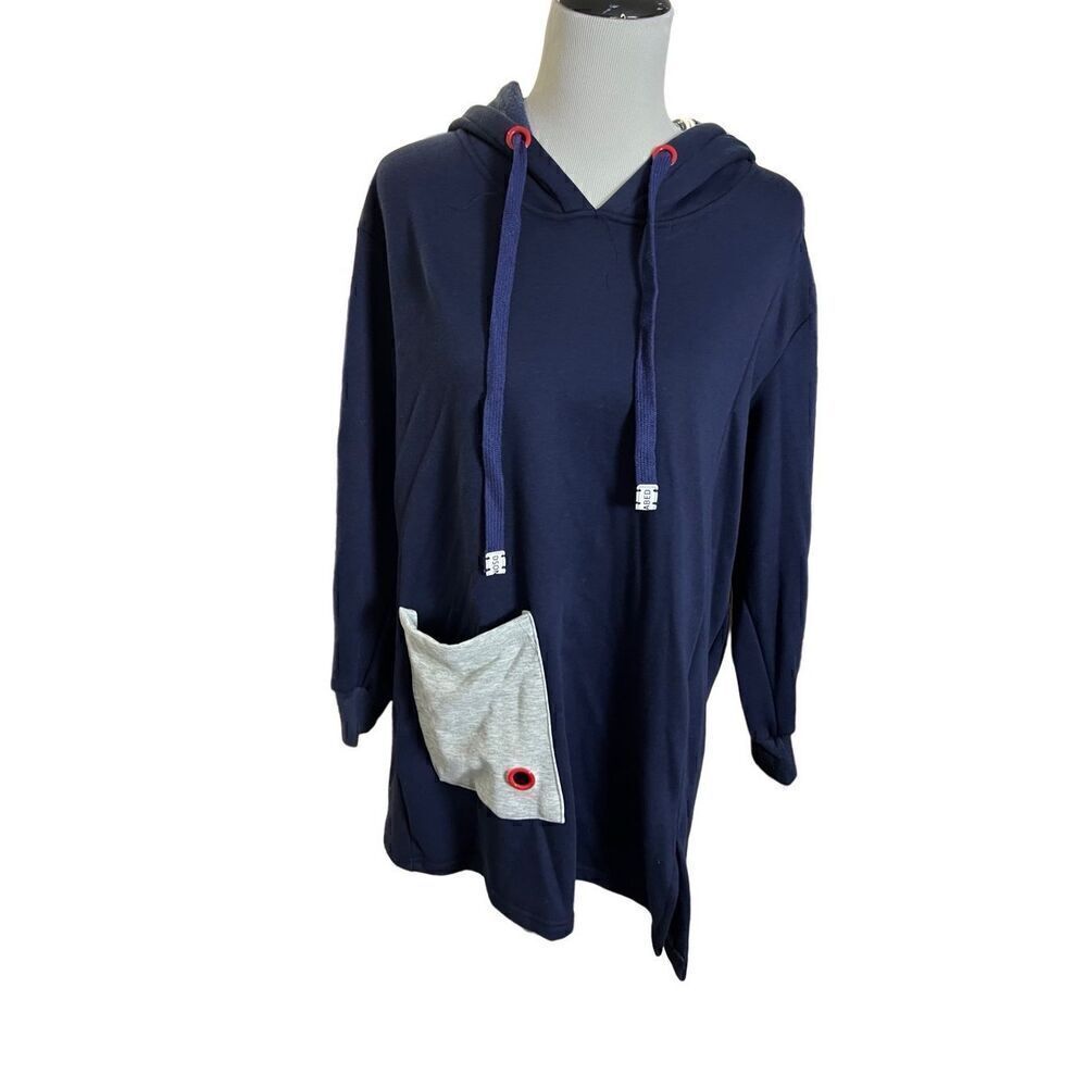 KexinHappiness NWT hoodie navy blue soft inside plus size 3XL